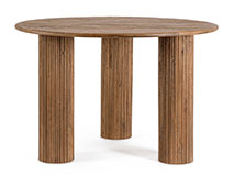 Mesa de comedor de madera de mango marrón Dacca