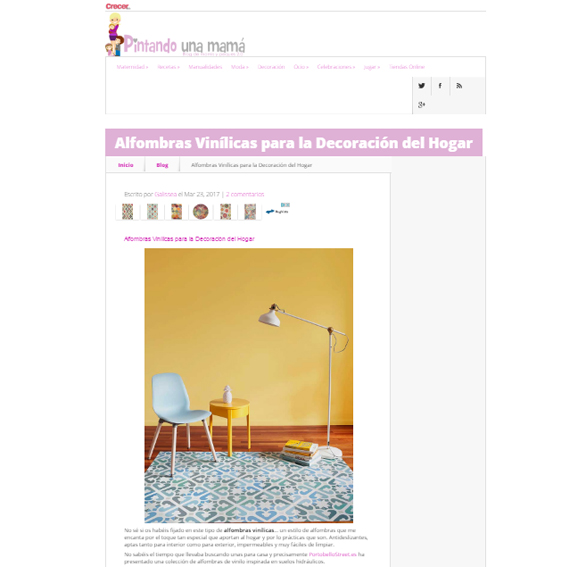 Alfombras vinílicas para la decoración del hogar con Portobello