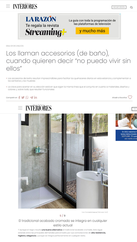 Los llaman accesorios (de baño), cuando quieren decir “no puedo vivir sin ellos”