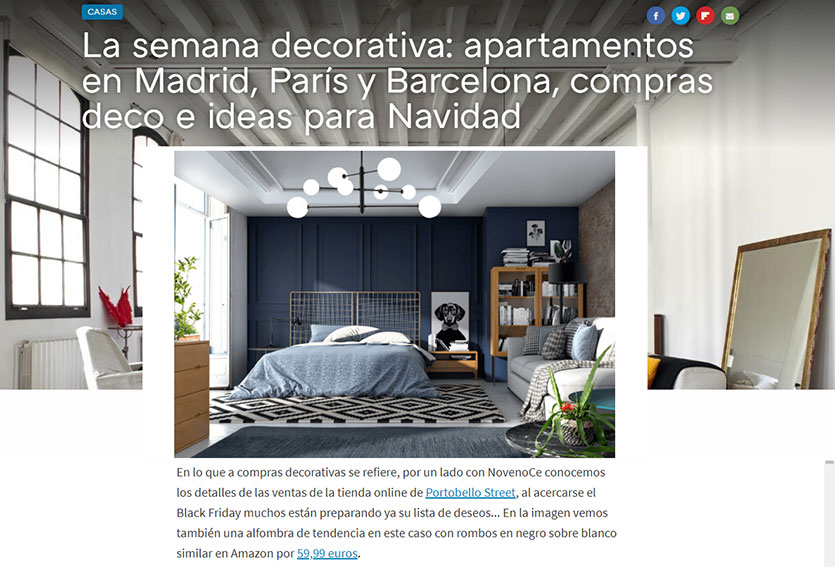 La semana decorativa: apartamentos en Madrid, París y Barcelona, compras deco e ideas para Navidad