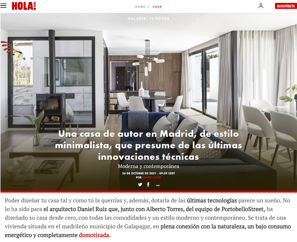 Una casa de autor en Madrid, de estilo minimalista, que presume de las últimas innovaciones técnicas