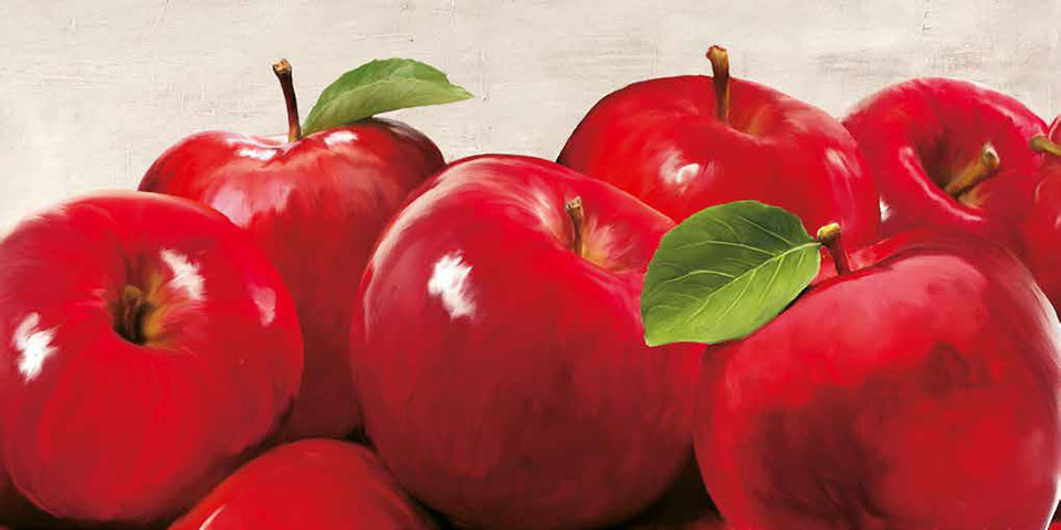 Cuadro canvas red apples