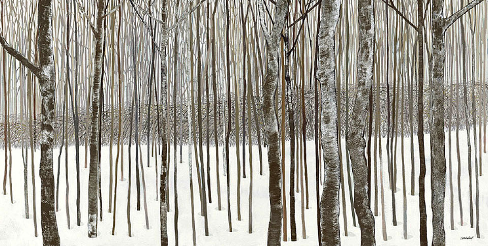 Cuadro canvas woods in  winter