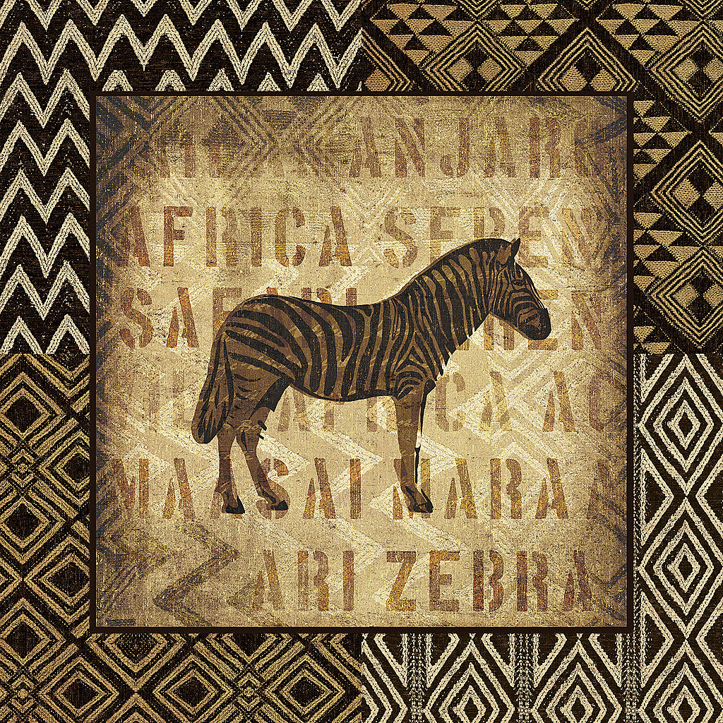 Cuadro canvas african wild zebra