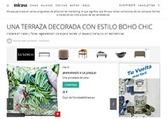 Una terraza decorada con estilo Boho Chic