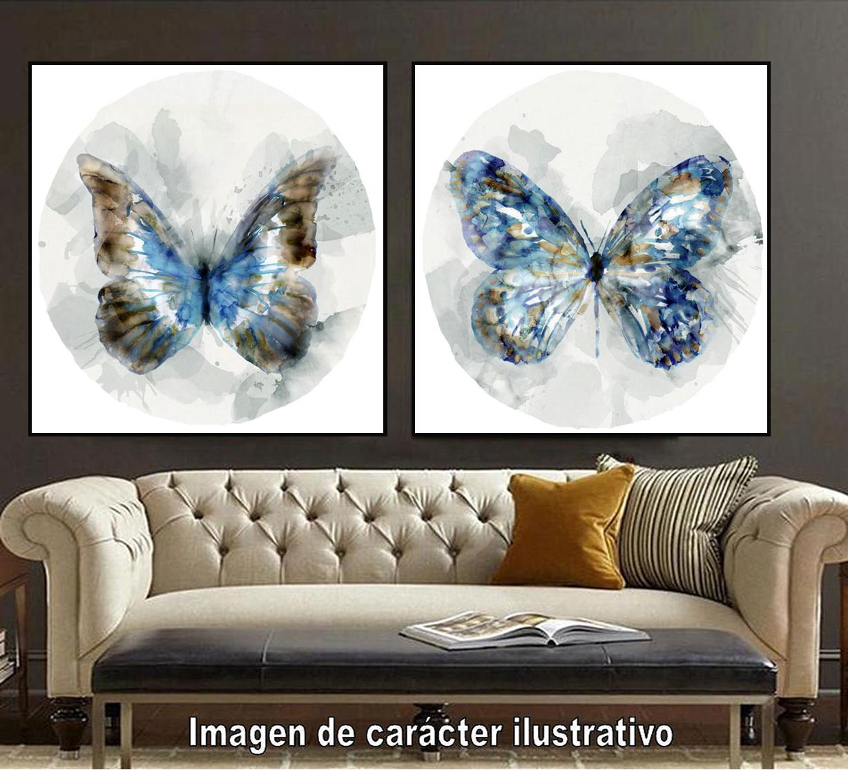 Cuadro canvas indigo butterfly II