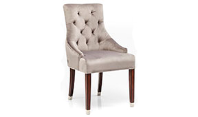 Silla con reposabrazos Prince Velvet gris Kare