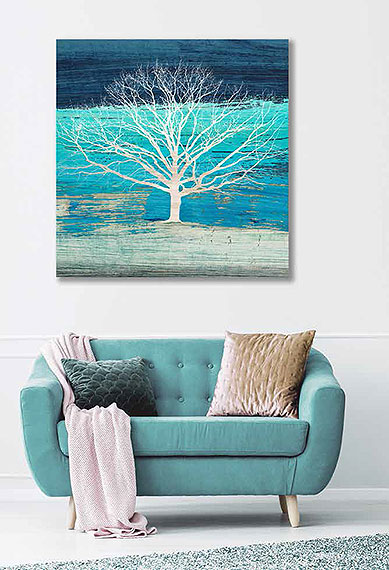 Cuadro canvas treescape azure