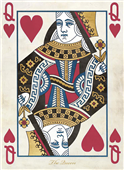 Cuadro canvas queen of hearts