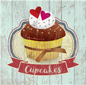 Cuadro canvas cupcakes