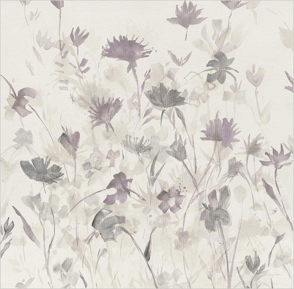 Cuadro canvas garden shadows III purple grey