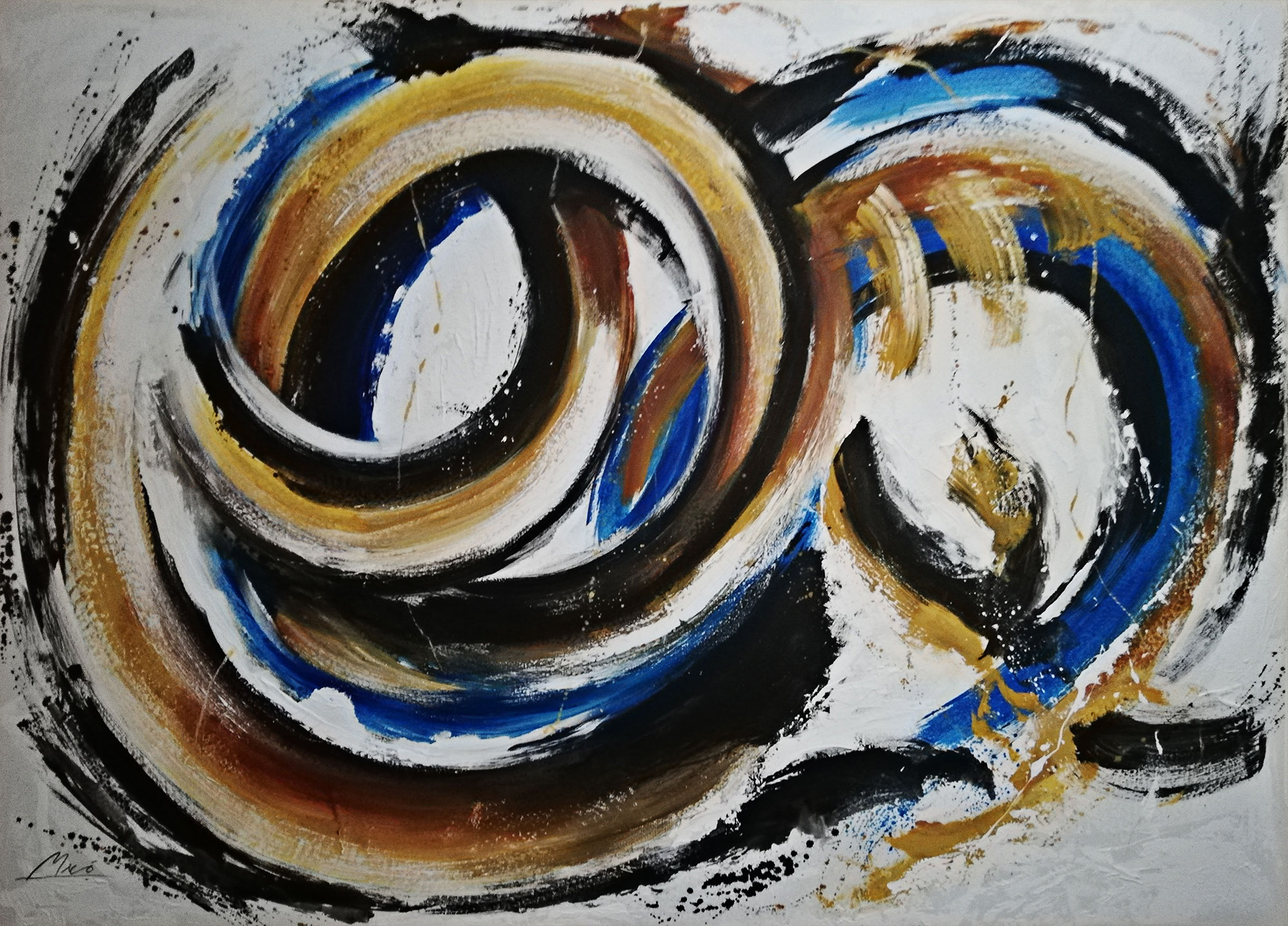 Cuadro pintura original waves