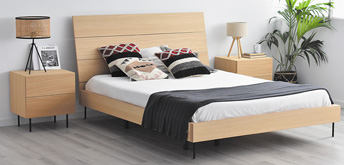 Cama de madera natural Norsk