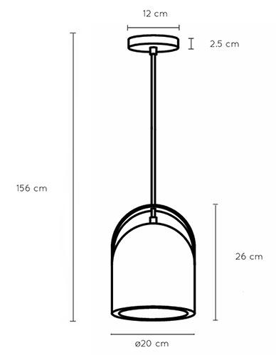 Lámpara de techo de hormigón gris