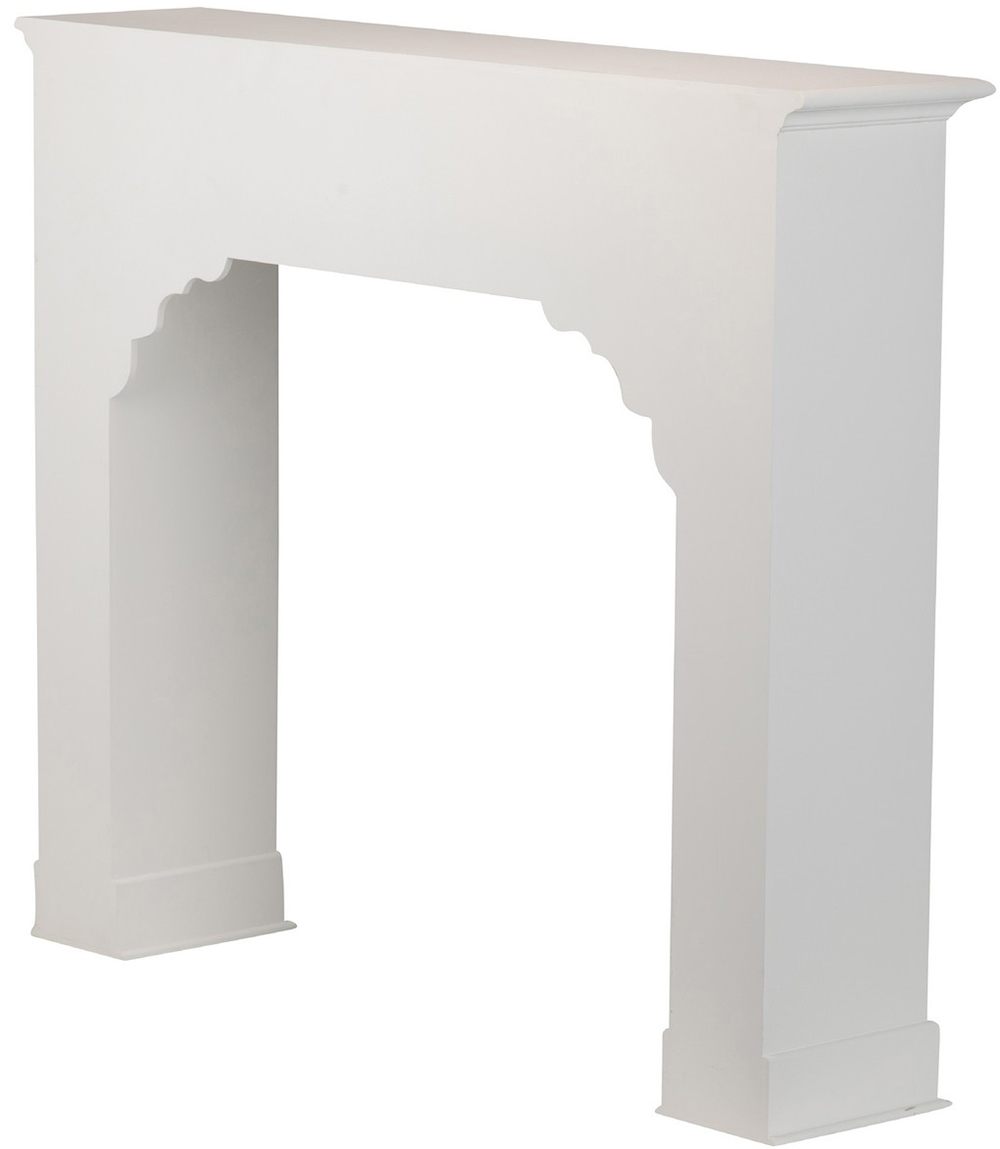 Consola chimenea blanca