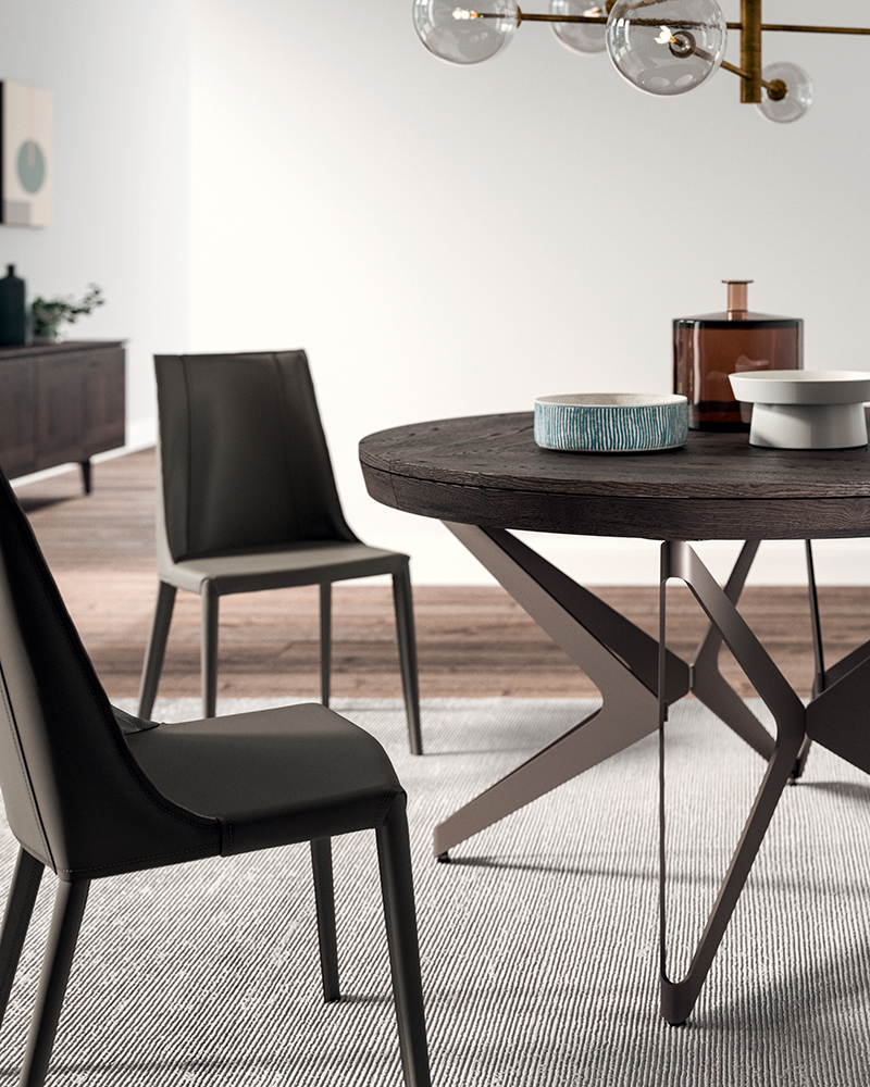 Mesa de comedor redonda extensible Big Round Ozzio Italia