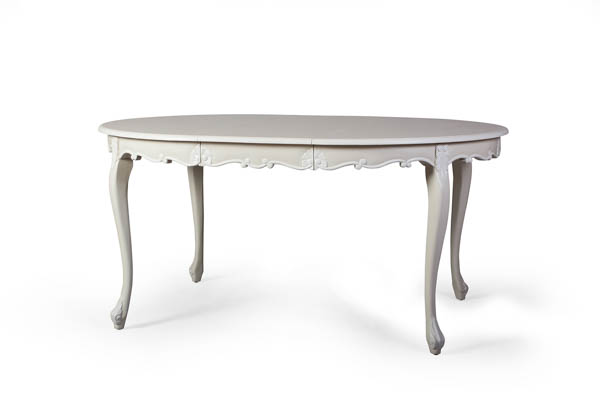 Mesa de Comedor vintage Guzet La rochelle  redonda Extensible 120/160 cms.