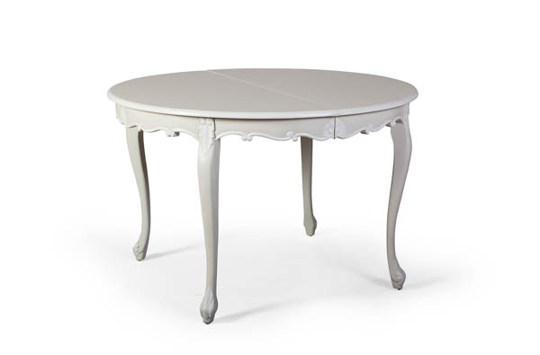 Mesa de Comedor vintage Guzet La rochelle  redonda Extensible 120/160 cms.