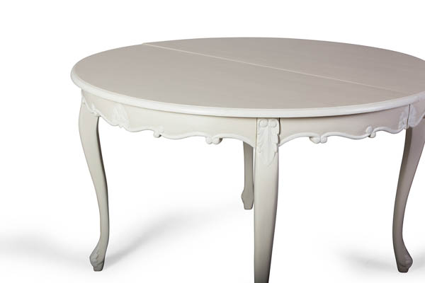 Mesa de Comedor vintage Guzet La rochelle  redonda Extensible 120/160 cms.