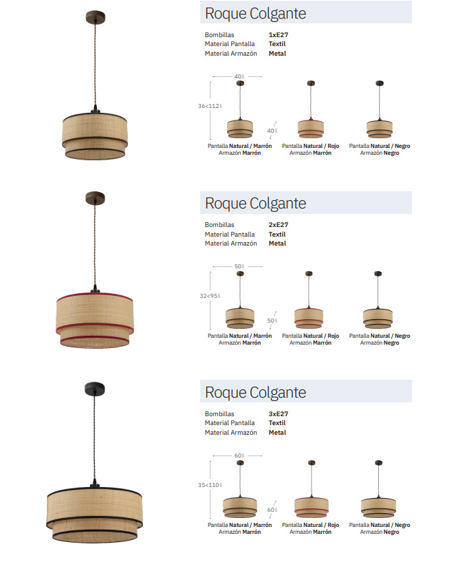 Lámpara colgante Roque