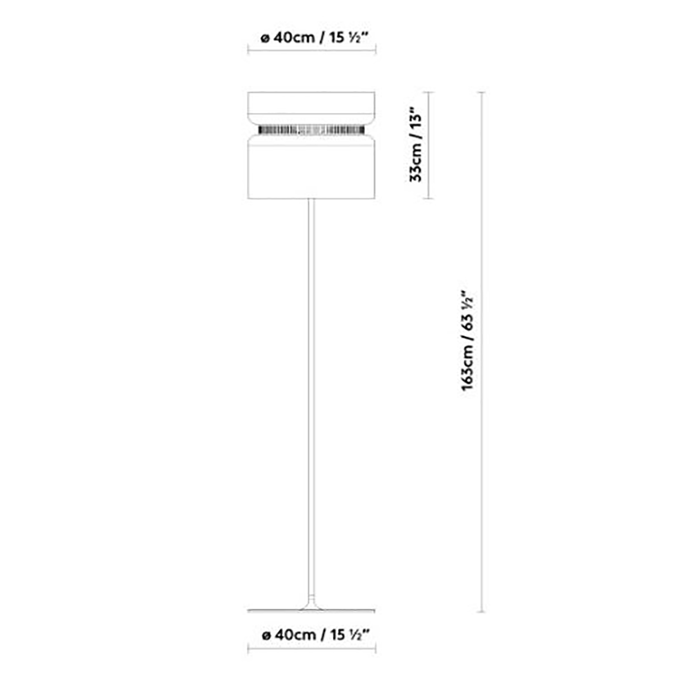 Lámpara de pie doble pantalla Aspen F 40