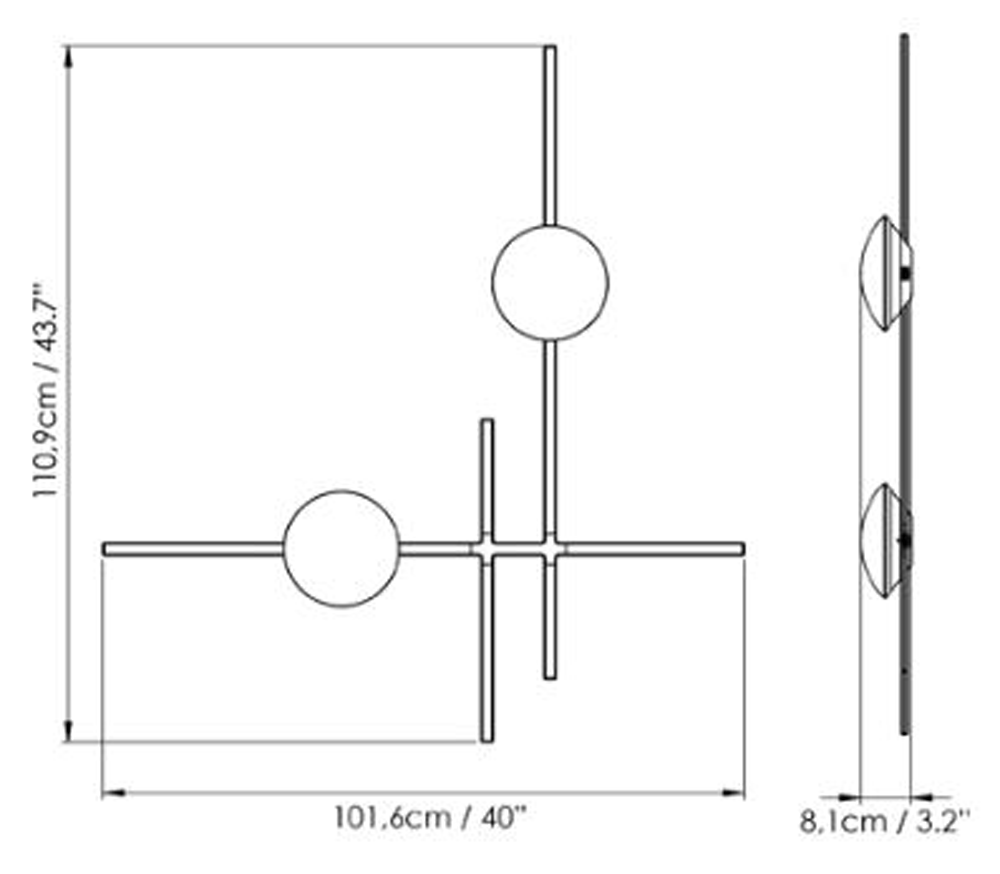 Lámpara de techo estructura reticular metálica Crosshatch