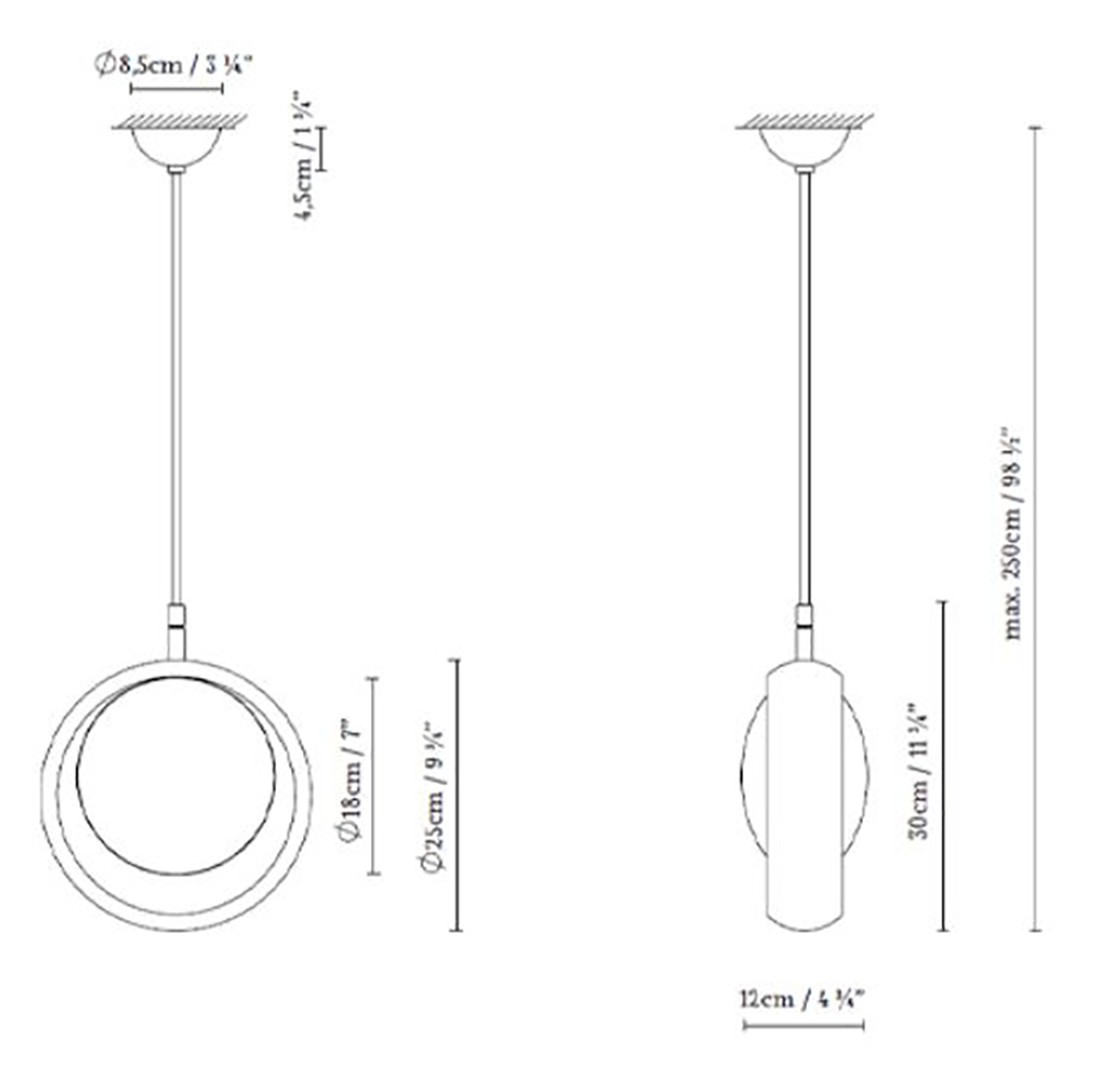 Lámpara de techo un aro Ring