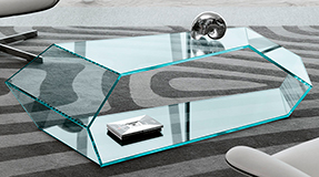 Mesa de centro cristal Dekon Tonelli