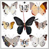 Reloj cuadrado mariposas