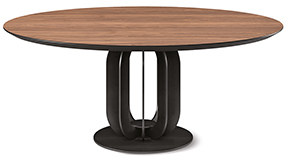 Mesa de comedor redonda madera Soho Cattelan