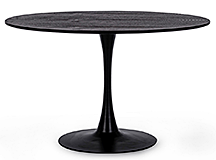 Mesa de comedor redonda negra de 120 cms. Bllom