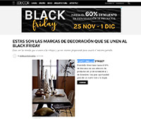 Estas son las marcas de decoración que se unen al black friday