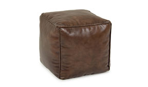 Pouf vintage marron Mendez