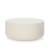 Mesa de cemento de centro blanca minimalista