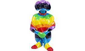 Figura decorativa Perro sentado Arco iris Kare