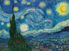 Cuadro canvas van gogh noche estrellada