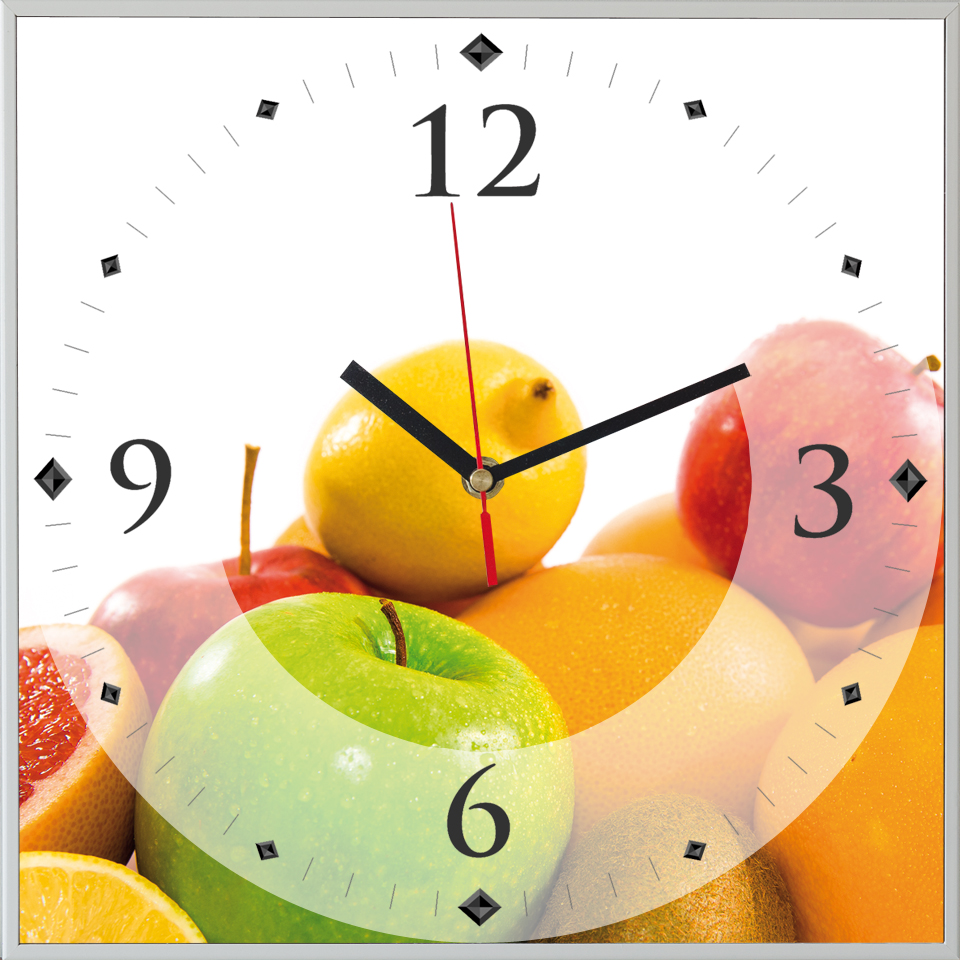 Reloj cuadrado fruit