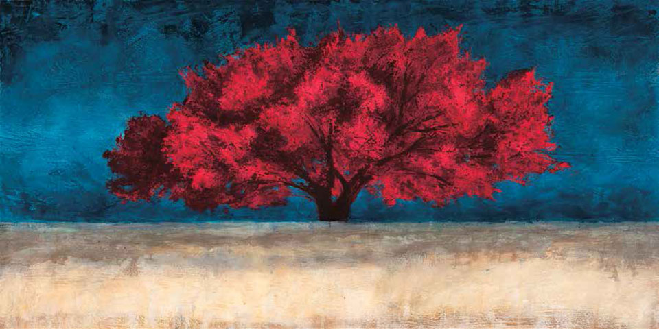 Cuadro canvas red tree