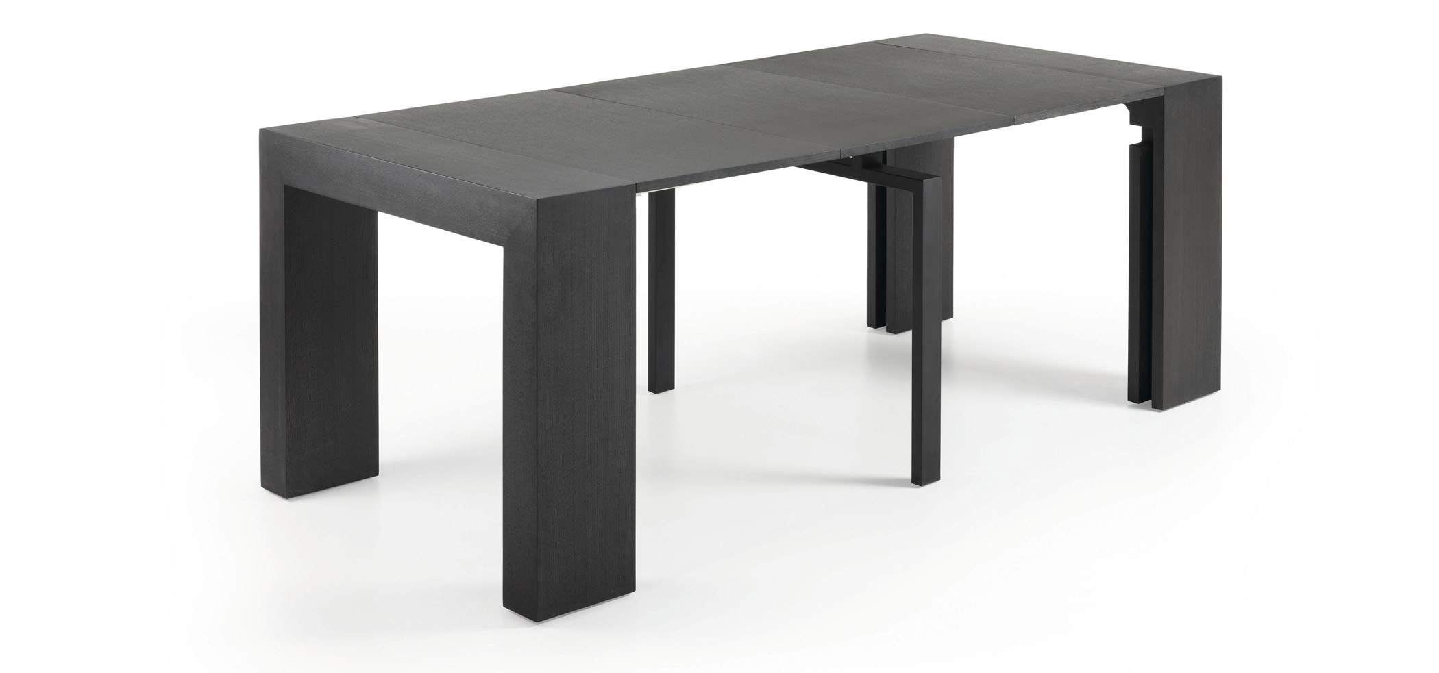 Mesa consola convertible en mesa de comedor grafito