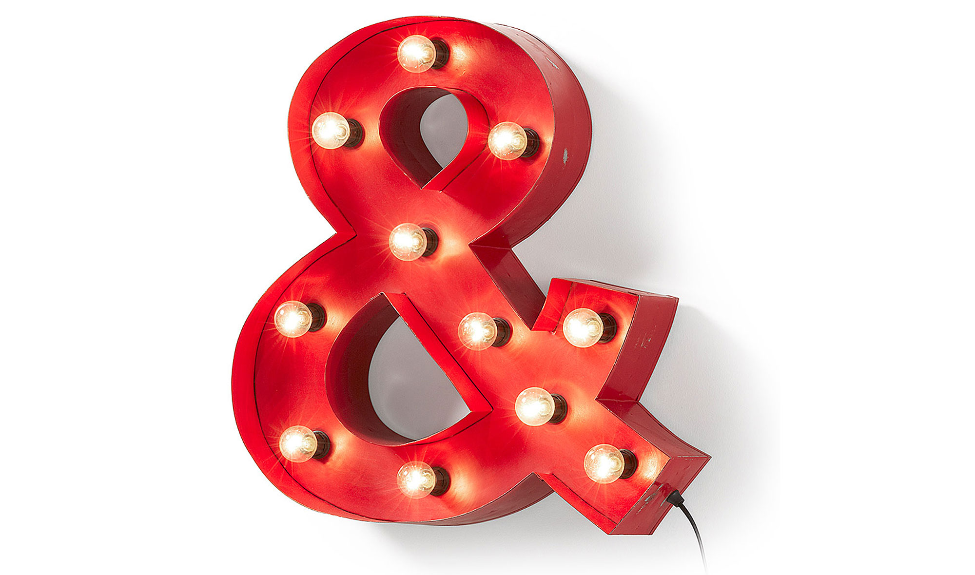 Simbolo ampersand vintage luces