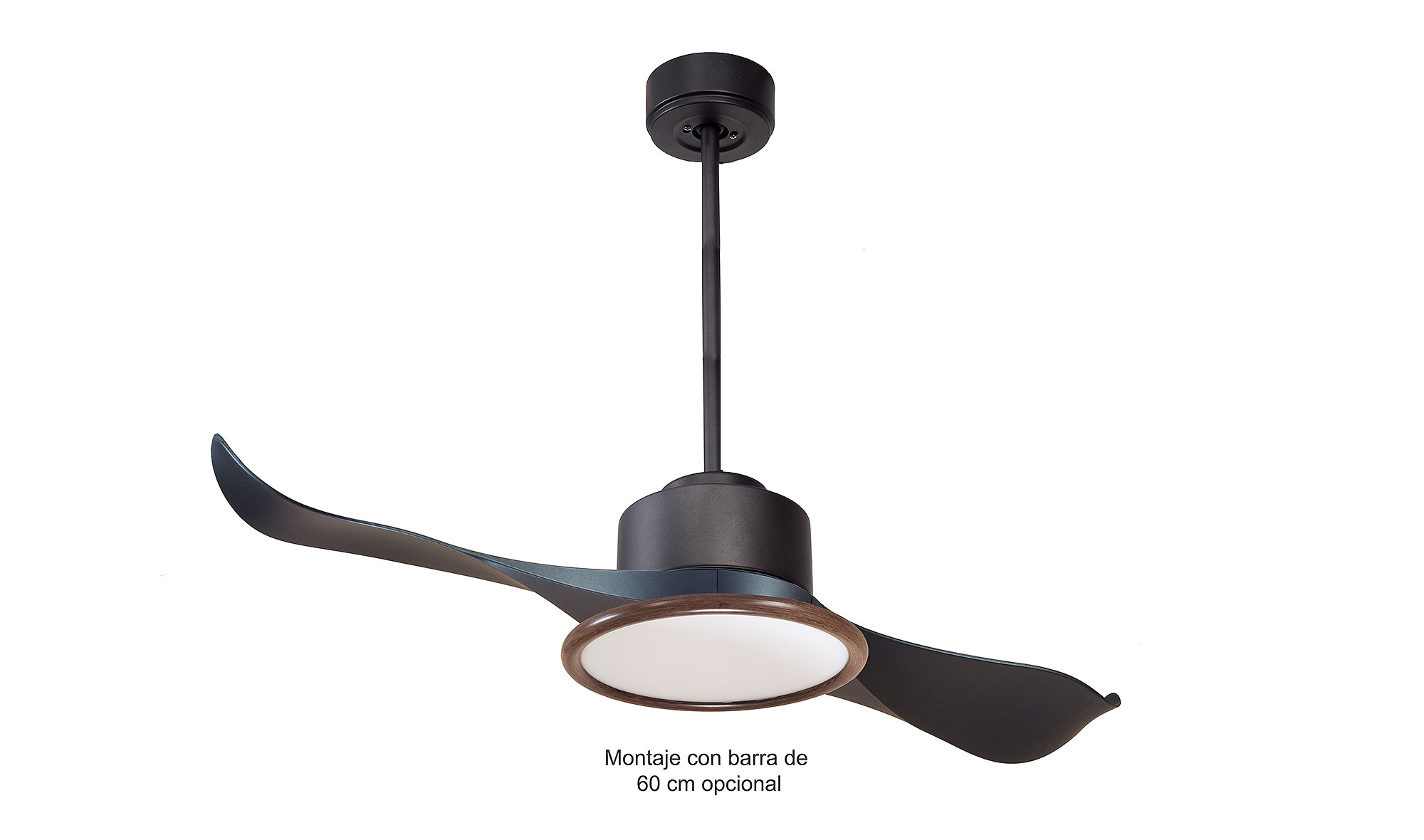 Ventilador Obi 2 aspas con luz