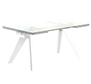 Mesa comedor extensible de cristal