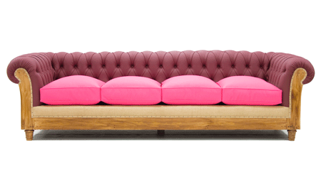 Muebles. Sofá de 4 plazas color burdeos chesterfield Chesire