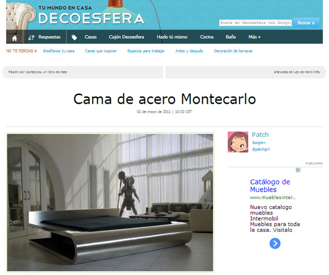 Cama de acero Montecarlo con Portobello en 