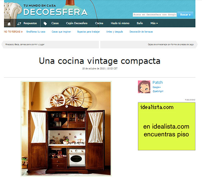 Una cocina vintage compacta con Portobello en 