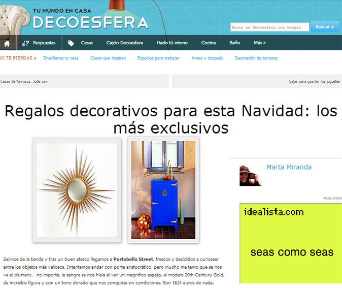 Regalos decorativos para esta navidad con Portobello en 