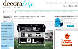 Mobiliario para apasionados del futbol en decoratrix.com