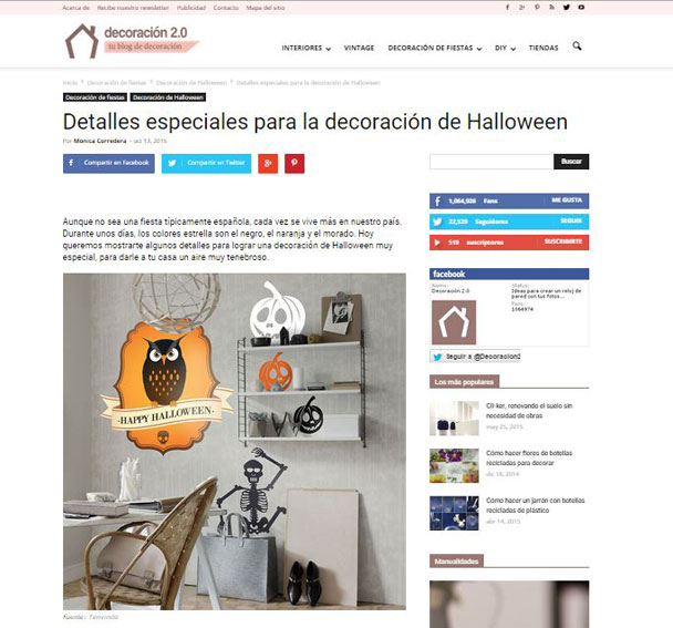 Detalles especiales para la decoración de halloween con Portobello