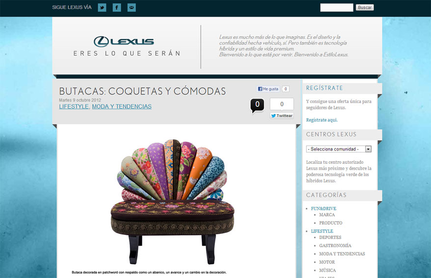 BUTACAS: COQUETAS Y CÓMODAS en EstiloLexus.com