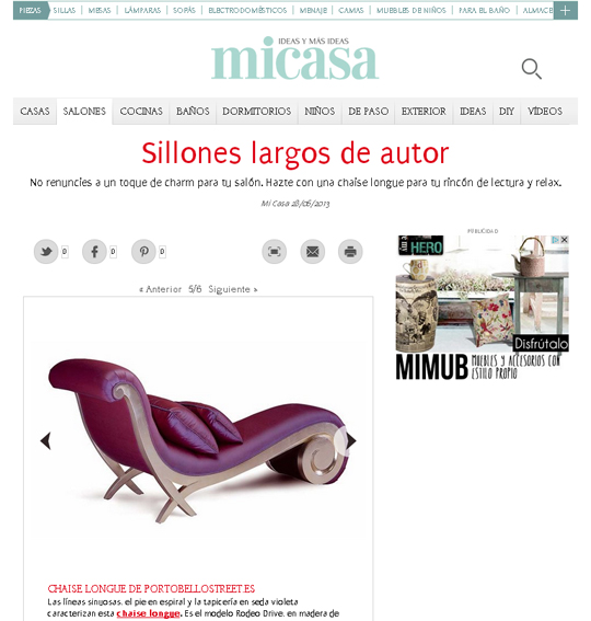 Sillones largos con Portobello en micasarevista.com